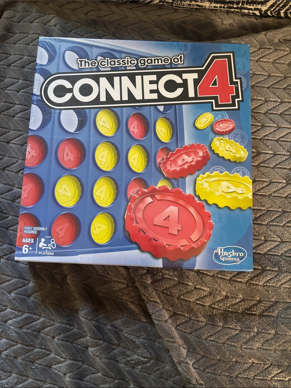 Hasbro Connect 4 Strategy Game - Red & Yellow Pieces with Blue Grid